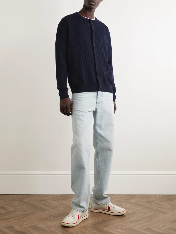Ribbed Wool Cardigan - OU Ribbed Wool Cardigan - OU