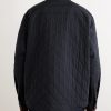 Intrecciato Suede-Trimmed Quilted Cotton-Blend Overshirt - BK