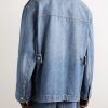 Intrecciato Leather-Panelled Denim Jacket - BK Intrecciato Leather-Panelled Denim Jacket - BK