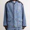 Intrecciato Leather-Panelled Denim Jacket - FR Intrecciato Leather-Panelled Denim Jacket - FR