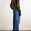 Intrecciato Suede-Trimmed Cashmere-Blend Sweater - OU