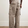 Wide-Leg Cotton-Twill Cargo Trousers - BK