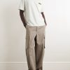 Wide-Leg Cotton-Twill Cargo Trousers - OU