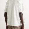 Intrecciato Suede-Trimmed Cotton-Jersey T-Shirt - BK