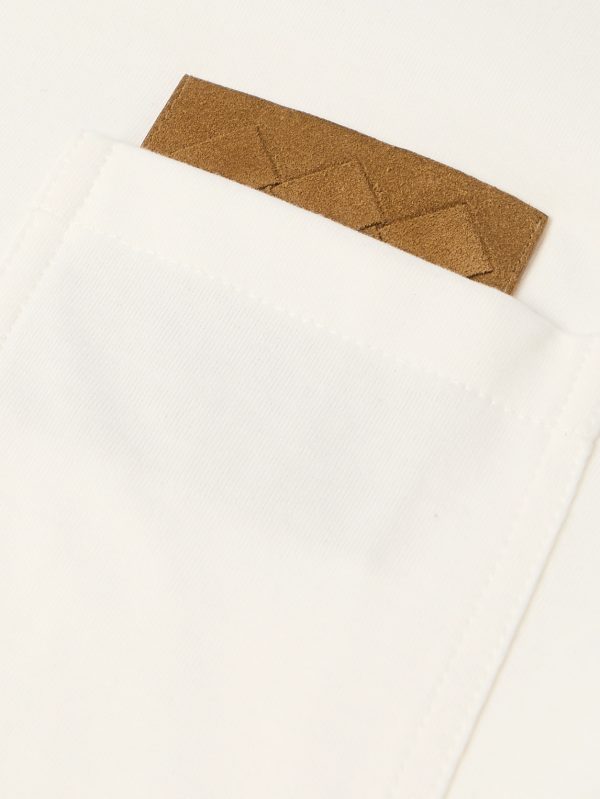 Intrecciato Suede-Trimmed Cotton-Jersey T-Shirt - CU