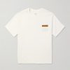 Intrecciato Suede-Trimmed Cotton-Jersey T-Shirt
