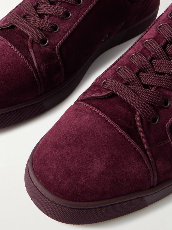 Louis Junior Grosgrain-Trimmed Suede Sneakers - CU Louis Junior Grosgrain-Trimmed Suede Sneakers - CU