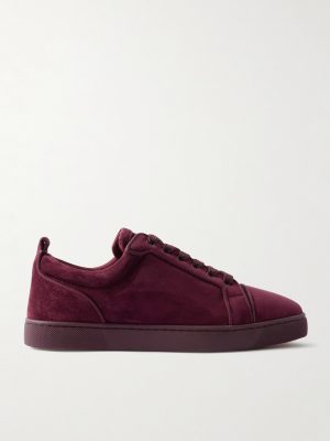 Louis Junior Grosgrain-Trimmed Suede Sneakers Louis Junior Grosgrain-Trimmed Suede Sneakers