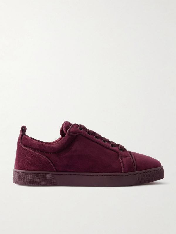 Louis Junior Grosgrain-Trimmed Suede Sneakers Louis Junior Grosgrain-Trimmed Suede Sneakers