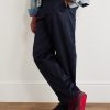 Louis Junior Grosgrain-Trimmed Suede Sneakers - OU Louis Junior Grosgrain-Trimmed Suede Sneakers - OU
