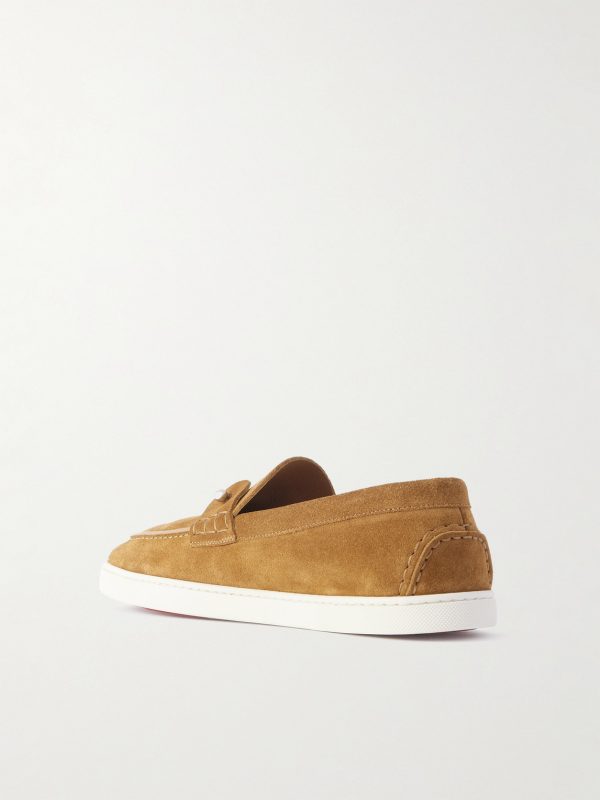 Embellished Suede Boat Shoes - BK