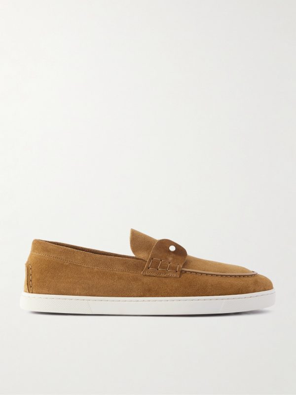 Embellished Suede Boat Shoes