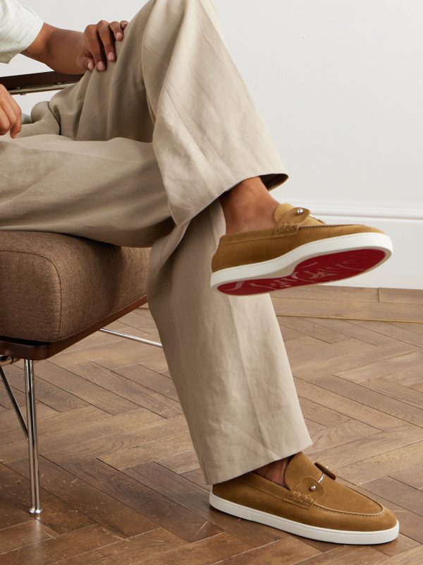 Embellished Suede Boat Shoes - OU