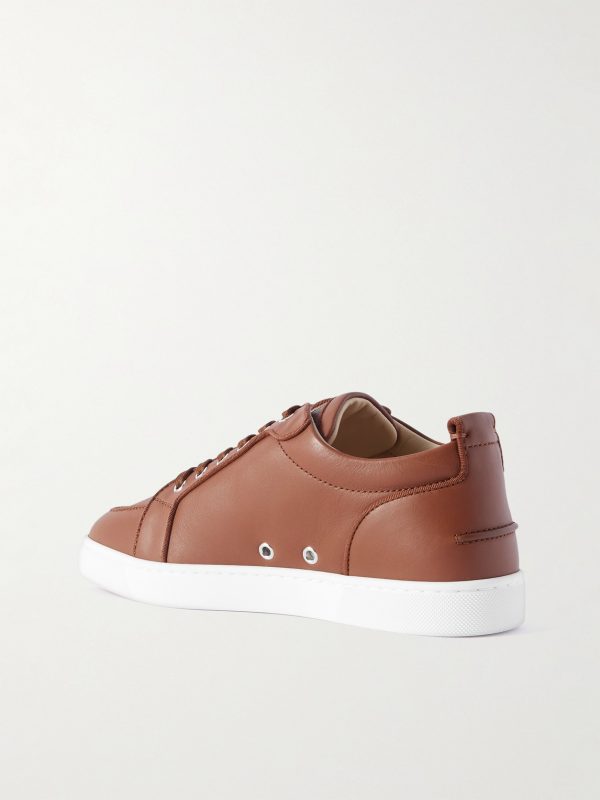 Rantulow Orlato Grosgrain-Trimmed Full-Grain Leather Sneakers - BK