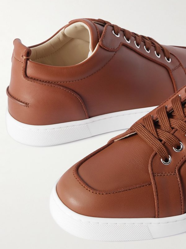 Rantulow Orlato Grosgrain-Trimmed Full-Grain Leather Sneakers - CU
