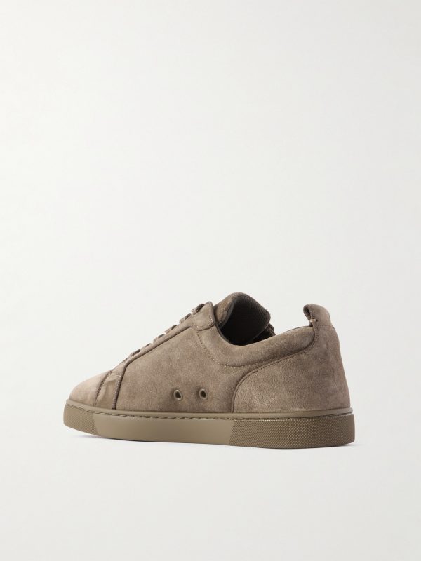 Louis Junior Grosgrain-Trimmed Suede Sneakers - BK