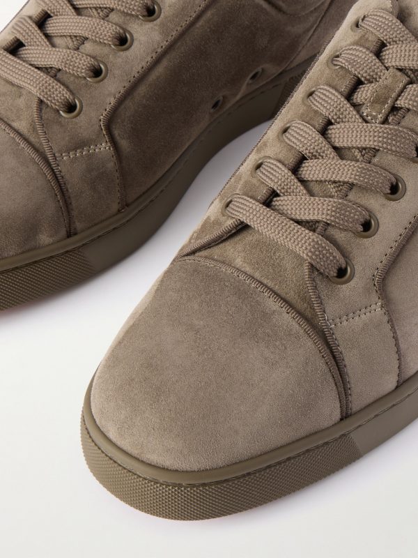 Louis Junior Grosgrain-Trimmed Suede Sneakers - CU