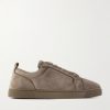 Louis Junior Grosgrain-Trimmed Suede Sneakers