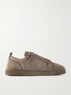 Louis Junior Grosgrain-Trimmed Suede Sneakers Louis Junior Grosgrain-Trimmed Suede Sneakers