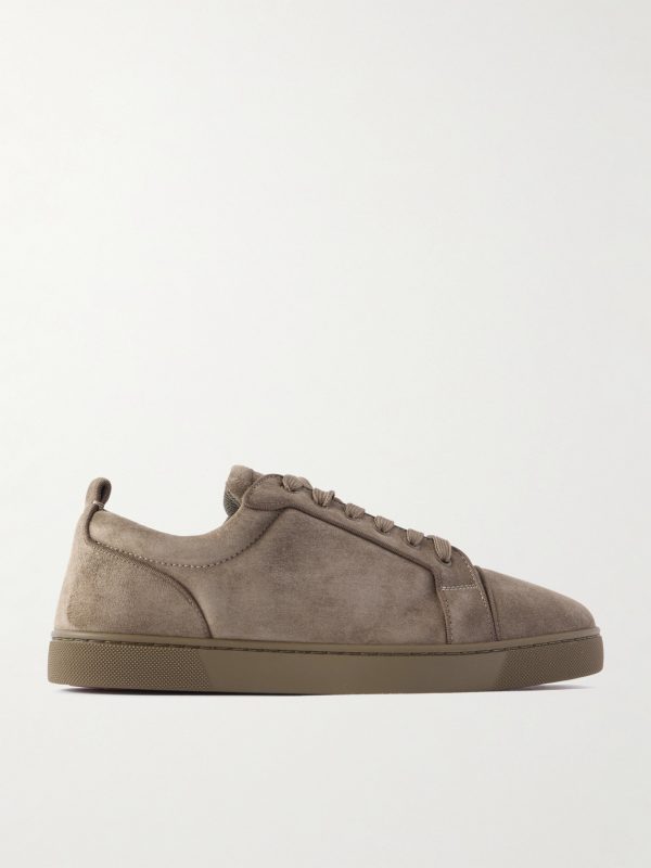 Louis Junior Grosgrain-Trimmed Suede Sneakers