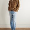 Wiri Leather-Trimmed Cotton-Corduroy Jacket - OU Wiri Leather-Trimmed Cotton-Corduroy Jacket - OU