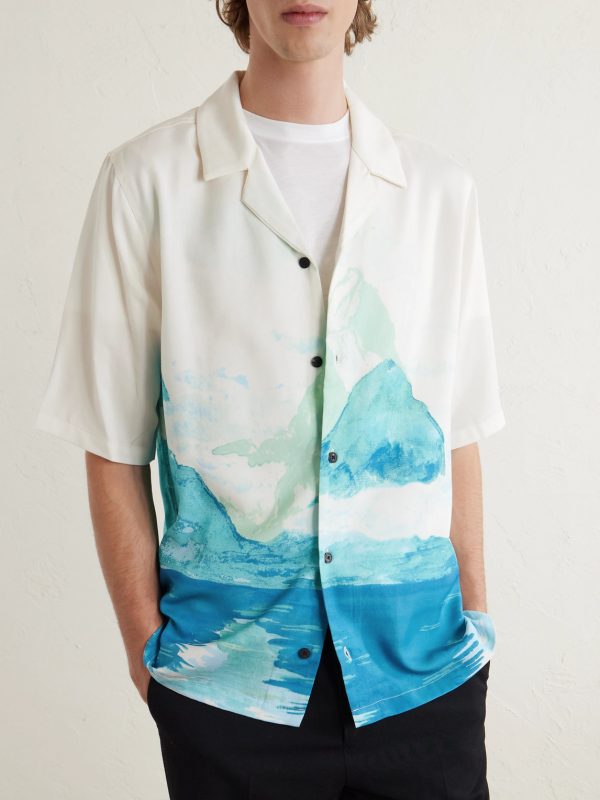 Paradise Camp-Collar Printed Lyocell Shirt - FR Paradise Camp-Collar Printed Lyocell Shirt - FR