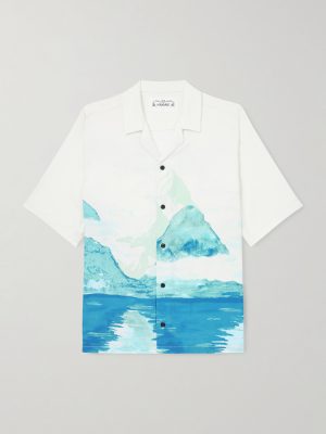 Paradise Camp-Collar Printed Lyocell Shirt Paradise Camp-Collar Printed Lyocell Shirt