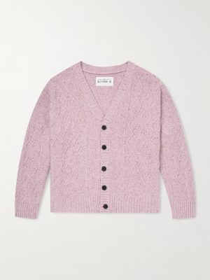 Keanu Cable-Knit Merino Wool-Blend Cardigan Keanu Cable-Knit Merino Wool-Blend Cardigan