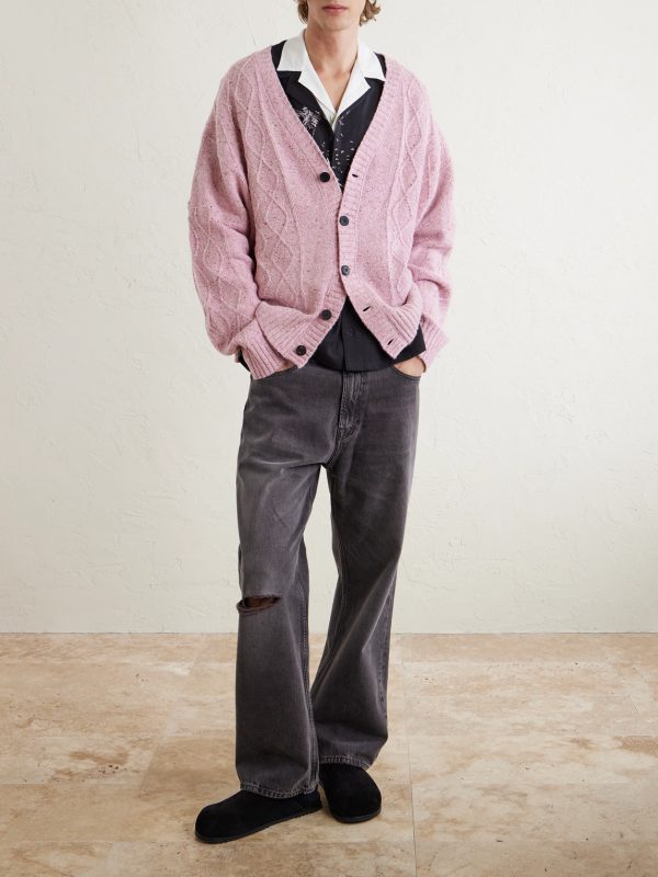 Keanu Cable-Knit Merino Wool-Blend Cardigan - OU