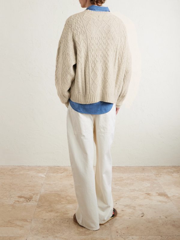 Keanu Cable-Knit Merino Wool-Blend Sweater - BK