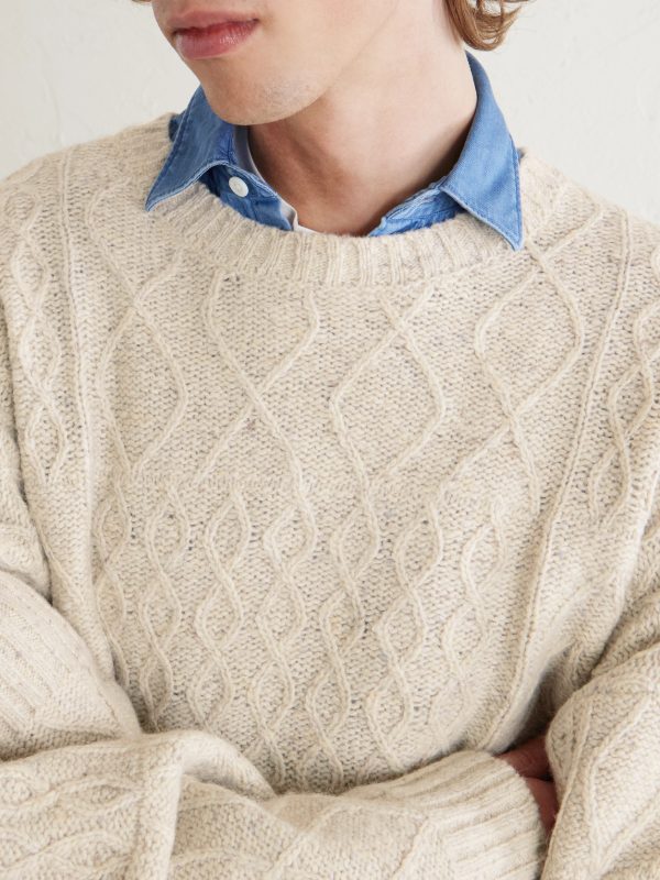 Keanu Cable-Knit Merino Wool-Blend Sweater - CU