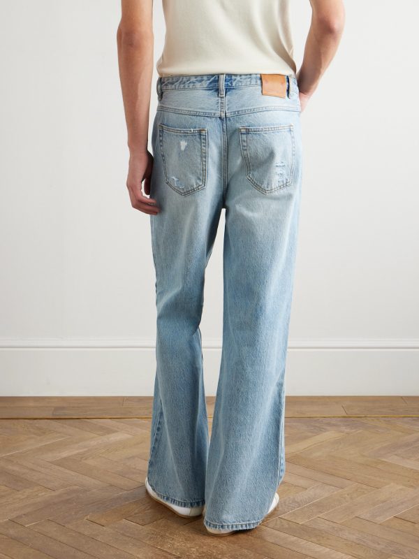Rangi Straight-Leg Distressed Jeans - BK Rangi Straight-Leg Distressed Jeans - BK
