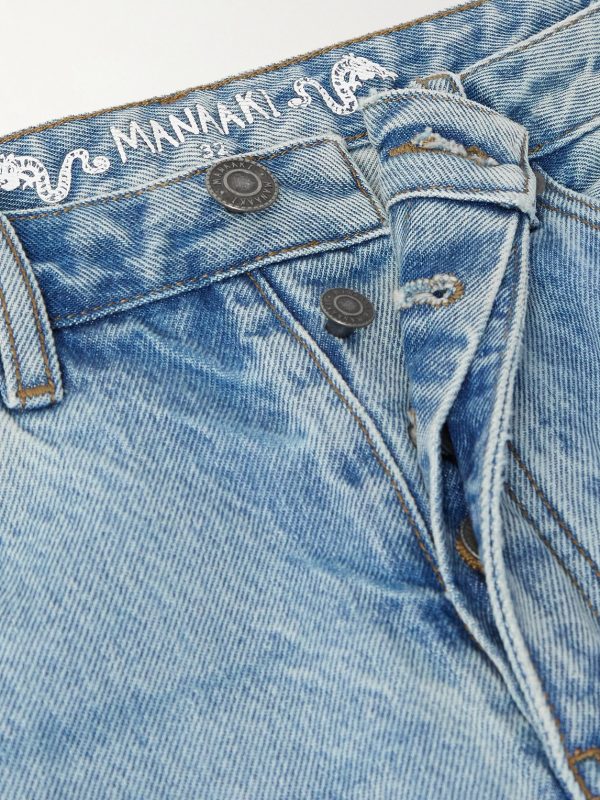Rangi Straight-Leg Distressed Jeans - E1 Rangi Straight-Leg Distressed Jeans - E1