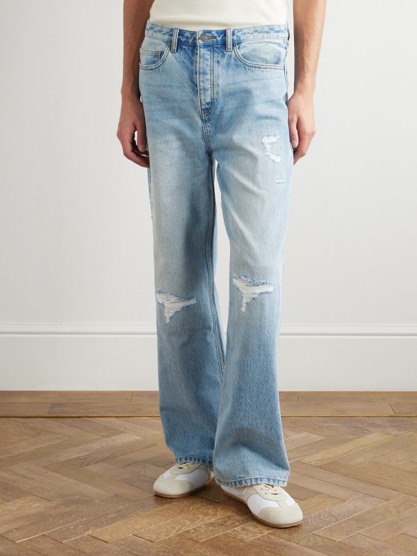 Rangi Straight-Leg Distressed Jeans - FR Rangi Straight-Leg Distressed Jeans - FR