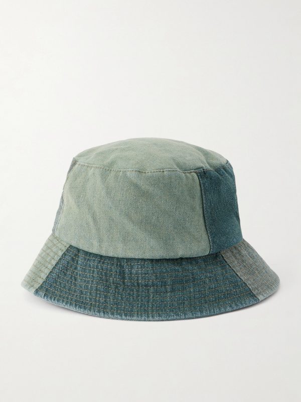 Patchwork Denim Bucket Hat - BK Patchwork Denim Bucket Hat - BK