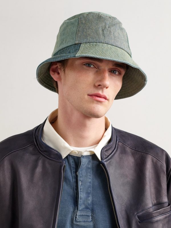 Patchwork Denim Bucket Hat - OU Patchwork Denim Bucket Hat - OU