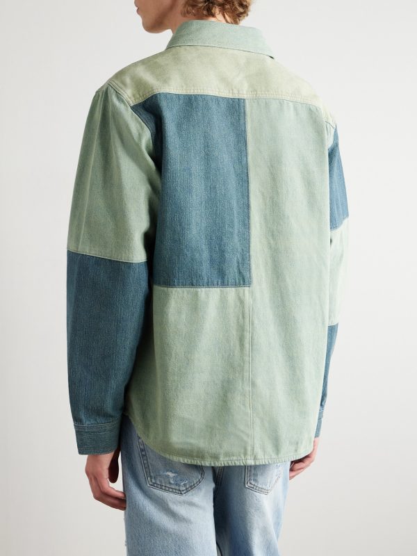 Patchwork Denim Shirt - BK Patchwork Denim Shirt - BK