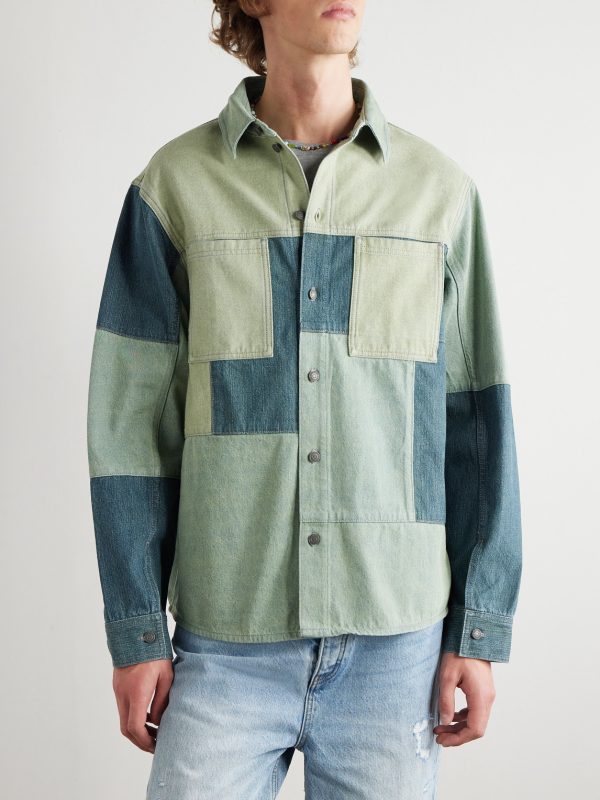 Patchwork Denim Shirt - FR Patchwork Denim Shirt - FR