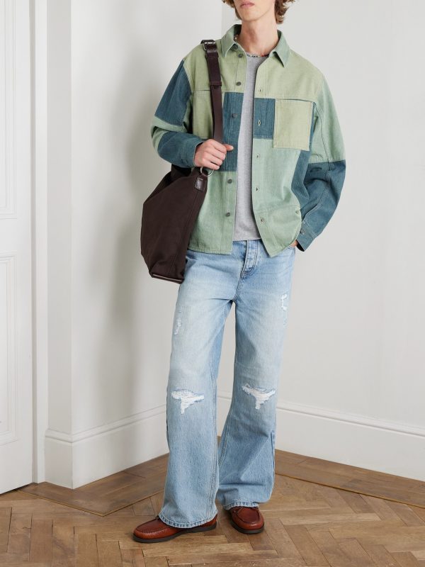 Patchwork Denim Shirt - OU Patchwork Denim Shirt - OU