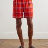 Gable Straight-Leg Pleated Checked Wool Shorts - FR Gable Straight-Leg Pleated Checked Wool Shorts - FR