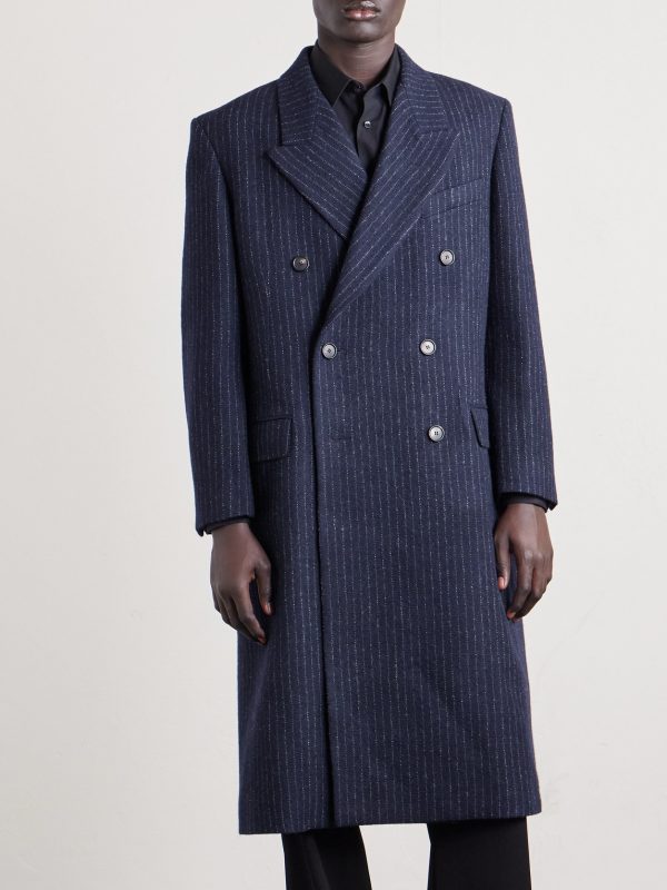 Waldorf Double-Breasted Pinstriped Virgin Wool Coat - FR Waldorf Double-Breasted Pinstriped Virgin Wool Coat - FR