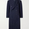 Waldorf Double-Breasted Pinstriped Virgin Wool Coat Waldorf Double-Breasted Pinstriped Virgin Wool Coat