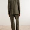 Morris Pleated Straight-Leg Houndstooth Wool Trousers - BK Morris Pleated Straight-Leg Houndstooth Wool Trousers - BK