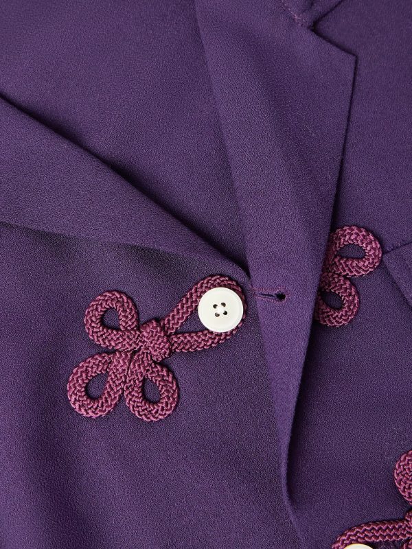 Astor Trillium Camp-Collar Embroidered Wool Shirt - CU Astor Trillium Camp-Collar Embroidered Wool Shirt - CU