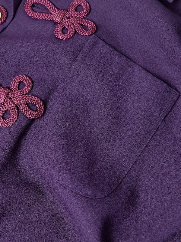 Astor Trillium Camp-Collar Embroidered Wool Shirt - E1 Astor Trillium Camp-Collar Embroidered Wool Shirt - E1