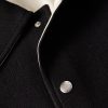 Reversible Logo-Appliquéd Wool and Satin Jacket - CU Reversible Logo-Appliquéd Wool and Satin Jacket - CU