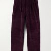 Wide-Leg Cropped Pleated Cotton-Corduroy Trousers Wide-Leg Cropped Pleated Cotton-Corduroy Trousers