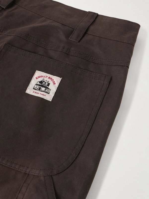 Knolly Brook Straight-Leg Waxed-Cotton Trousers - CU