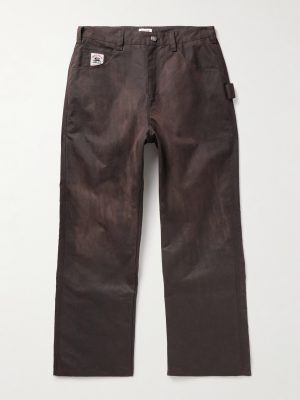 Knolly Brook Straight-Leg Waxed-Cotton Trousers Knolly Brook Straight-Leg Waxed-Cotton Trousers