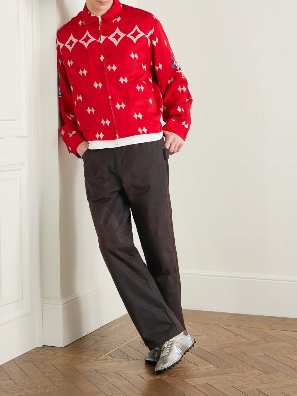 Knolly Brook Straight-Leg Waxed-Cotton Trousers - OU